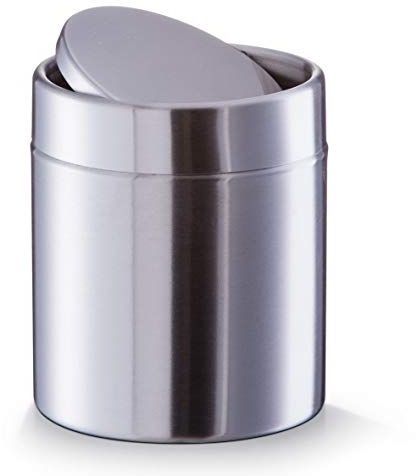 Zeller 18408 Tischabfalleimer, 201, ø 11.5 x 14 cm, Edelstahl