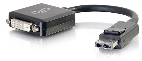 C2G /Cables to Go 54321 8 DisplayPort a DVI-D Adaptador Convertidor - Macho a Hembra Single Link Negro