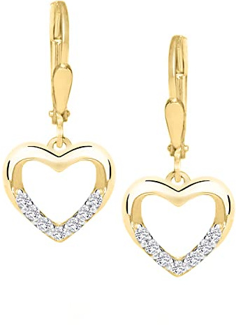 My Gold Mädchen & Damen Ohrringe Gold 333 Gelbgold Herzform