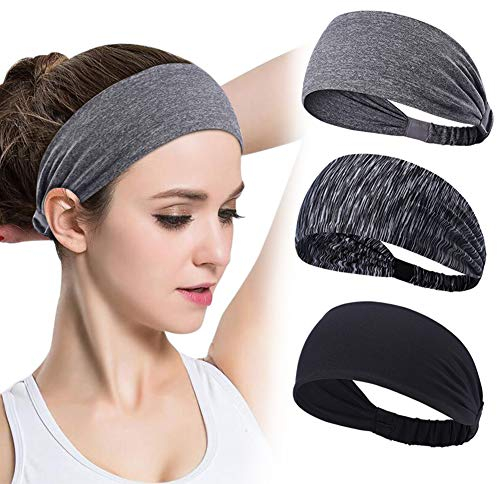 Frauen Sport Stirnband 3 Stück Anti Slip Elastic Sport Stirnband Sport Wicking Stirnband Frauen Schweißband Absorbierende Feuchtigkeit für Yoga Pilates Tanzen Laufen Radfahren Fitness Übung (style 4)