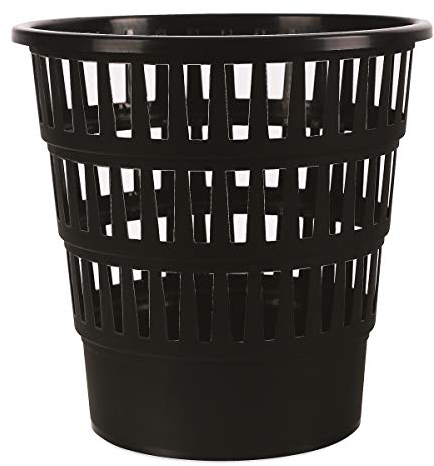 Office Products Model 19053621-05 Abfallkorb Papierkorb 16 Liter Kunststoff Mülleimer Design Für Büro Küche; 1 Stück Schwarz Elegant und Praktisch Stabil, Rissbeständig Maße: 30,8 x 31 x 30,8cm