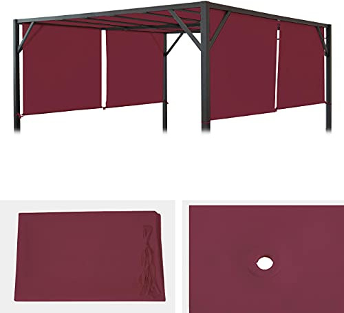 Pérgola Baia - Funda de repuesto para techo (4 x 4 m), color rojo