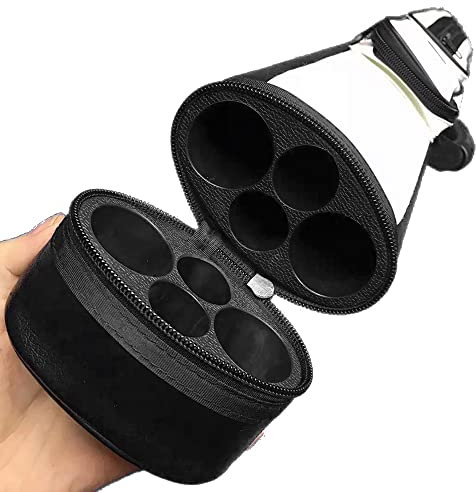 YBXZ 1/2 Pool Queue Tasche Billard-Köcher Tragbare Ovale Tragetasche Für Queue-Schläger 4 Löcher Kunstlederhalter Mit Schultergurt (Color : White 2x2)