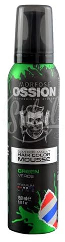 Morfose OSSION PBL Green Verde Semi Permanent Hair Color Mousse 150ml - Grün Farbe in Schaum - Semipermanente Haarfarbe - Für alle Haartypen