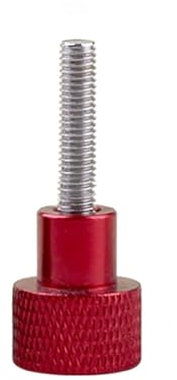 1 Stücke M5 M6 Aluminiumlegierung + Edelstahl Rändelschraube Handgriff Knopf Schritt Bolzen Schrauben Rot Schwarz Weiß(Red,M5x25-D12x20)