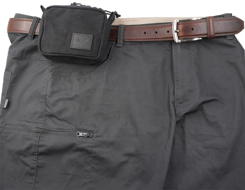 Tintris EDC Gürteltasche für Herren und Damen, YKK-Reißverschlüsse, Gürteltasche für Wandern, Reisen, Outdoor, wasserabweisend, Robustes, gewachstes Segeltuch, Schwarz, Größe S, Schwarz, Small