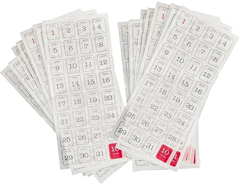 Operitacx Kalender Sticker 24 Stück Selbstklebend Für Tages Und Monatsplaner Papier Aufkleber Mit Datumsaufdruck Geeignet Für Tagebuch Und Scrapbook