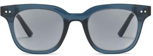 MAGIMODAC Sonnenlesebrille Damen Herren Lesebrille mit Sonnenschutz Mode getönte Lesebrillen Sonnenbrille mit sehstärke Blau mit grauen Linsen 2.50