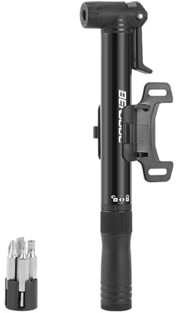 Luftpumpe für Fahrrad, Standpumpe mit Hochdruck 80Psi, Fahrrad-Standpumpe, Fahrradzubehör für Outdoor-Radfahren, Fahrrad, Rennrad