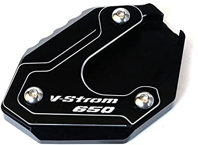 BAYDE Standverlängerungspolster Motorradständer Fußvergrößerer Seitenständerverlängerung Mit Logo Für Suzuki V-Strom 650/XT DL650 2004-2022(1)
