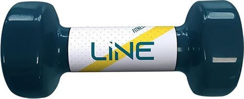 Dumbbel Hantel, 1 x 2 kg, einzeln für Fitnessstudio, Krafttraining und Stärkung – Leinen, Blau