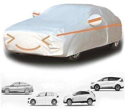 Autoabdeckung Outdoor Für BMW Z3 Roadster Cabrio,1995-2003, Abdeckplane Wasserdicht, Auto Abdeckplane Atmungsaktiv UV Schutz Staubdicht Winddichte，Allwetterschutz，Dicke Autoabdeckung(Silver orange)