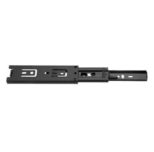 Robuste, abschließbare Schubladenschienen, Vollauszug, Führungsschiene, Möbel-Hardware-Set für Zuhause, Küche, Schrank, kurze Stahlschubladenschienen (25 cm)