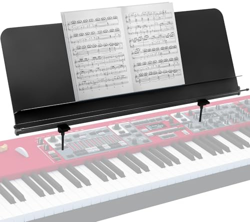 Liquid Stands Notenständer für Nord-Keyboard – passend für alle Nord Grand Stages 76/88, Electros C1/C2/C2D, Klavier und mehr – verstellbarer, tragbarer, robuster breiter Notenständer für Notenblätter