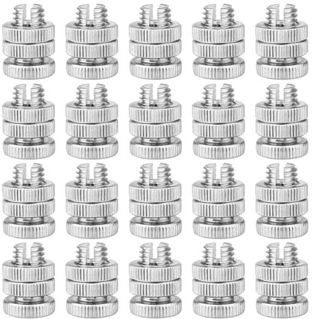 Quystetes 20 Pezzi Connettori per Cavi con Morsetti A Bullone Divisi Connettori per Recinti Elettrici In Lega di Alluminio per Recinti Elettrici Multipli