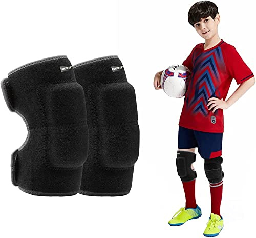 EULANT Volleyball Knee Pads for Kids,Soft Protective Knee Supports,Adjustable Knee Protector for Rugby Cycling Ski Skate Martial Arts Wrestling Scooter MTB
