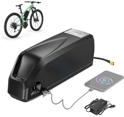 Varstrom G80 48V 20Ah Ebike Battery (Sam*/sungCell) High-Capacity Lithium Downtube Battery with Charger & USB Port for Bafang 250W 500W 750W 1000W 1500W 2000W Electric Bike Conversion Kit