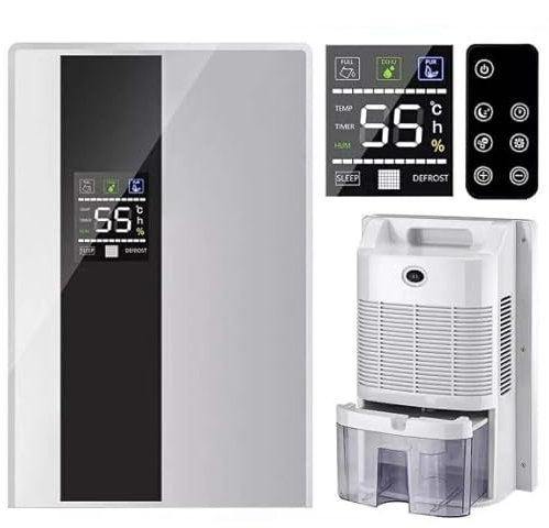 Dehumidifier for Home, 2200ml Portable Ultra-quiet Air Dehumidifier with Sleep Mode and Auto-Off for Bedroom Office Basement RV