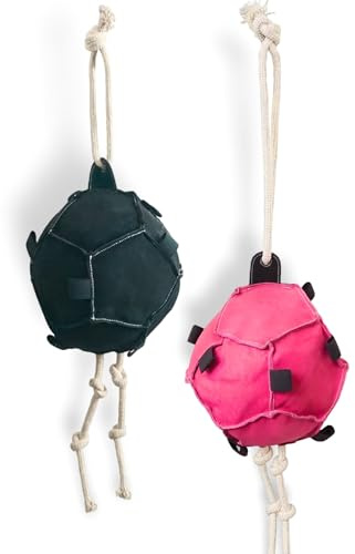 Giocattolo per cavalli, palla da gioco per cavalli, cavallo perfetto, per carote e dolcetti (rosa + nero, tinta unita)