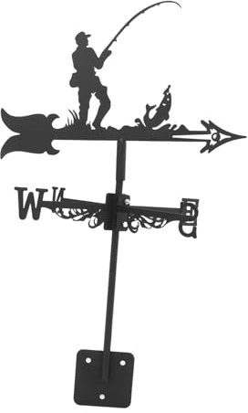 Yardwe Windrichtungsanzeiger Für Dach Hohlwindanzeiger Aus Metall Wetterfahne Für Garten Eisenwindrichtungsanzeiger Für Windfahne Für Outdoor-Dekoration Wetterfahnendachhalterung Für