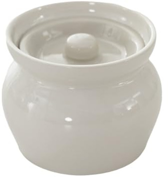 MZSKLW Mini Pot en céramique épais de 400 ML, ustensiles de Cuisine, récipient de Conservation des Aliments, marmite antiadhésive à Portion individuelle, ustensiles de Cuisine(White)