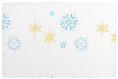 YYHWHJDE Star ice crystal carving Picture Placemats for Dining Table Set of 6 12x18in heat resistance for hotels, homes, and banquets