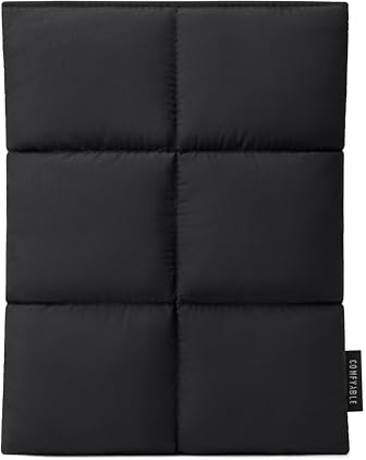 Comfyable Puffy Tablet-Hülle 9-11 Zoll kompatibel mit 11 Zoll iPad Pro M5, iPad Air M4 2026 mit Magic Keyboard, Gesteppte vertikale Puffer-Tablet-Tasche für Damen und Herren, Schwarz