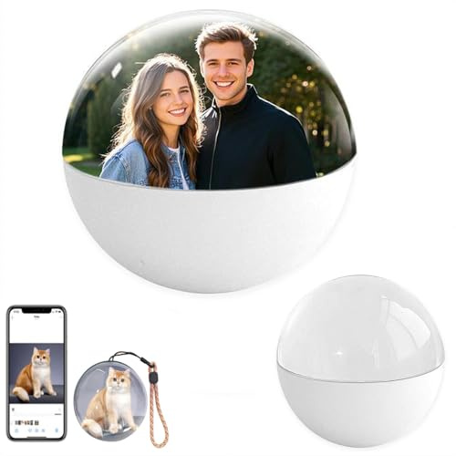3D Ultrasound Crystal Ball Digital Photo Album, 2025 Upgraded APP Control Crystal Ball Video Player, Easy Operation DIY Customizable Gift with Electronic Screen-Great for Couples,Pets, Memories