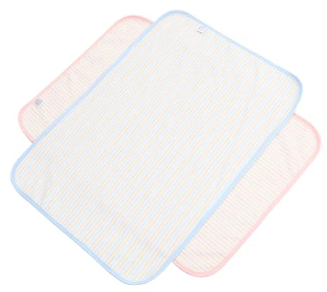 Kisangel 2 Pièces Tapis de Change Matelas de Change Lot de Serviettes Hygiéniques Lavables Coussinets Allaitement Portables Imperméables pour Urinoir