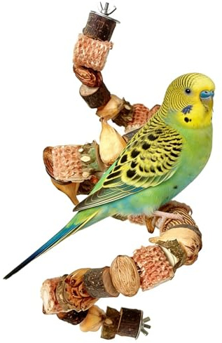 50 cm Wellensittich Spielzeug Vogelspielzeug Vogelkäfig Zubehör Sitzstangen | für Wellensittiche Naturholzstangen Holz für Sittiche Liebesvögel Finken und Andere Kleine Haustiere