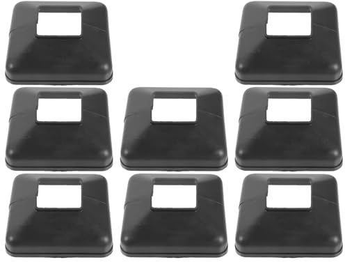 LABRIMP Lot de 6 Capuchons Carrés en Vinyle 100x100 Mm pour Poteaux de Clôture, Chapeaux Décoratifs Résistants aux Intempéries, Accessoires pour Balcons et Rambardes, Finition Élégante