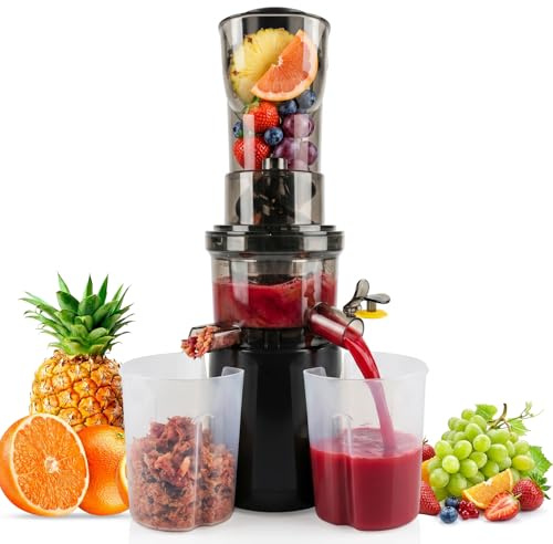 Slow Juicer 500W mit 170mm Einfüllöffnung, BPA-freier Kaltpress Entsafter