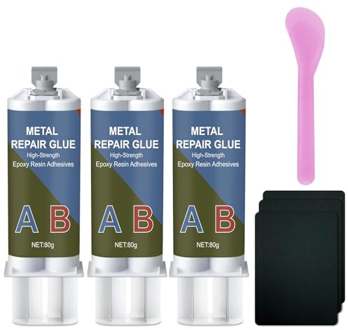 240g Metallkleber, 2 Komponenten Epoxidharz Kleber Extra Stark Metallkleber zur Verklebung von Metall, Edelstahl, Holz, Keramik - Flüssigmetall Schweißkleber zum Reparieren, Gusseisen