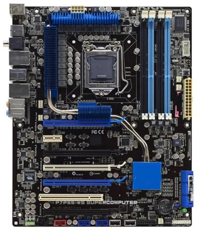 motherboard Fit For ASUS P7P55 WS Supercomputer LGA 1156 Intel P55 4×DDR3 16GB 6×SATA II ATX Support Core I5 650 670 860 G6950 X3440 Cpu