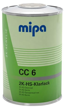 MIPA CC6 2K HS klarlack med UV-filter VOC-klarlack, förtunnad, 1 liter