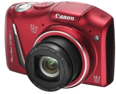 Canon PowerShot SX150IS - Cámara compacta de 14.1 MP (Pantalla de 3, Zoom óptico 12x, estabilizador de Imagen) Color Rojo