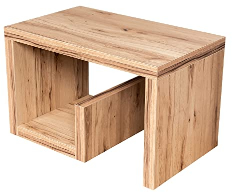 levandeo Couchtisch Gustav Kernbuche B x H x T: 59x37x36cm Holz Beistelltisch Keine Montage Fest verleimt Wohnzimmertisch