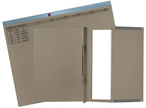 Exacompta - Ref. 370210B - scatola da 25 cartelle sospese, gancio 1 strato grigio