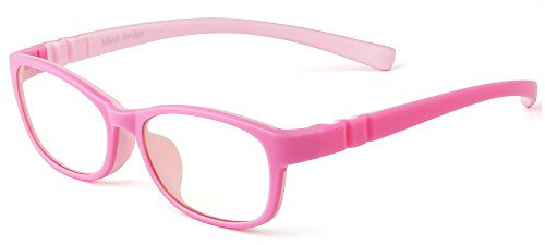 Mind Bridge Kids Computer Glasses Video Gaming Glasses - Anti Harmful Blue Light/UV400 | Anti Glare | Protection Eyewear for Children Digital Screen Time & Technology Use | Model 558 (Pink)