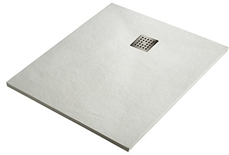 Plato de Ducha Resina Sintextone Mod. Pacifico 90 cm Ancho (150x90, Blanco Ral 9003)