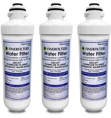Finerfilters FC04 Water Filter Compatible with All Lincat FilterFlow FX Series Automatic Water Boilers Including EB3FX, EB4FX, EB6FX, EB6TFX, EB3FX/PB, EB3FX/TT (3 Pack)