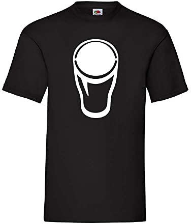 Shirt84.de - Camiseta de manga corta, diseño de vaso de cerveza Negro XXL