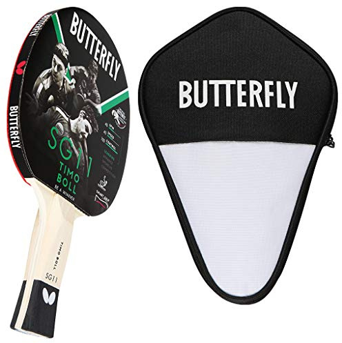 Butterfly Timo Boll SG11 Tischtennisschläger + Cell Case Tischtennishülle | Tischtennisschlägerset | Tischtennis Hobby Set