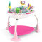 Bright Starts, Bounce Baby, Playful Palms, 2 In 1 Aktivitätshüpfer, Spielzentrum & Spieltisch, Lichtern, Spieltrampolin mit Hüpfkissen, 7 Spielzeuge, 360° drehen Sitz, Rosa, Kinder ab 6 Monaten