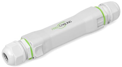 Fastcalbing Extension PoE étanche à enfouissement direct pour caméra IP, extension Ethernet brisant la limite de distance de 100 m, répéteur PoE extérieur, IEEE 802.3af/at/bt, PoE+, Plug and Play