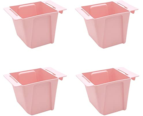 ARTECSIS Set Blumenkästen Pflanzkasten Balkonkasten Kunststoff Einsatz für Europaletten (4, Rosa)