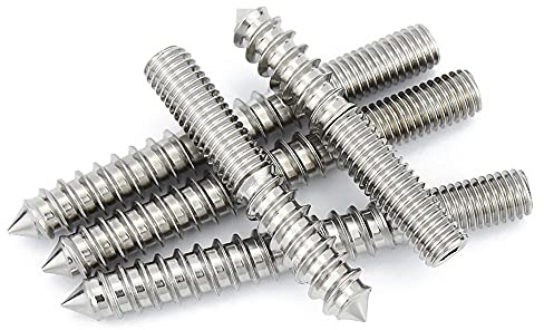 304 Vis de coupe double tête en acier inoxydable 304, un filetage est une vis étroitement auto-taraudeuse-M5 * 40 * 1PC