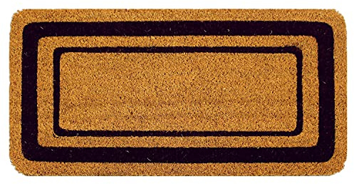 OLIVO.shop | COCCO – Felpudo de coco natural con fondo antideslizante, alfombra de entrada de 3 colores, 5 tamaños (marrón, 40 x 80 cm)