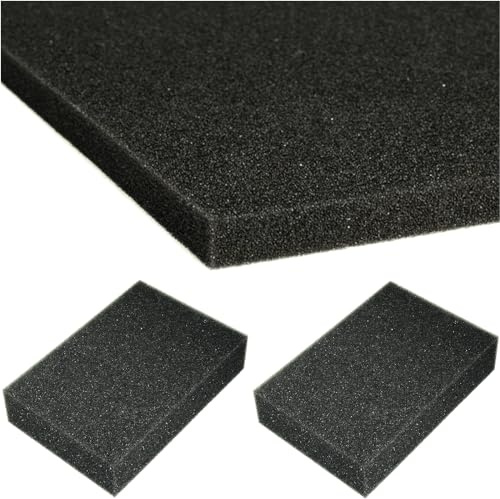 Schaumstoff für Schaumstoffpolsterung, für Sofas, Paletten, Gartenmöbel, Verpackung, Modellbaudichte 30 kg/m³ (60 x 40 x 4 cm (x 2 Stück), grau)