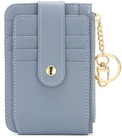 Herren Slim Brieftasche Portemonnaie Mit Münzfach Geldbeutel Klein Mini Portemonnaie Leder Mit 7 Kartenfächer (blau)